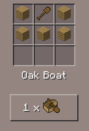 Make an Oak Boat in Minecraft