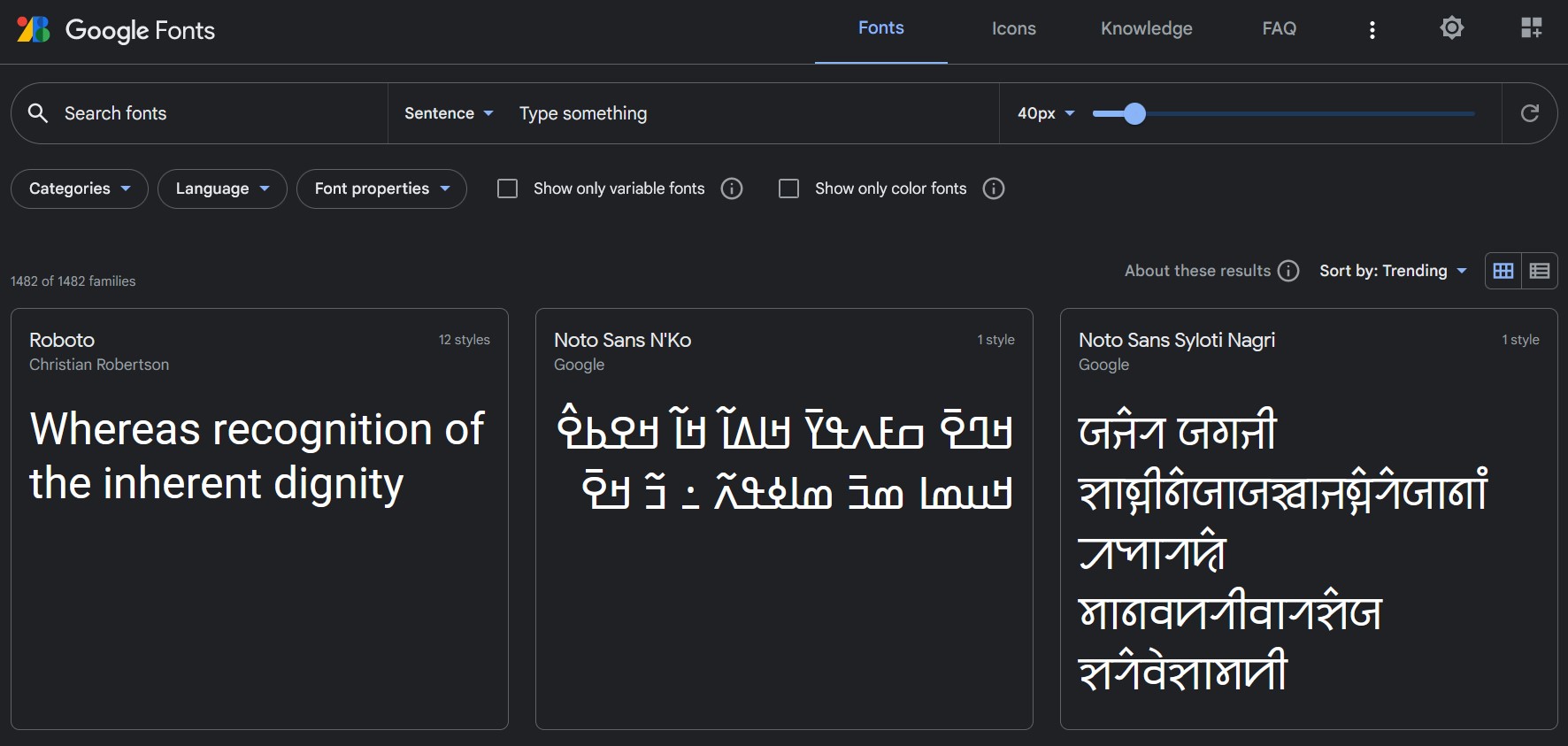 Google Fonts