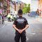 Police standing on road cybersecurity, password protection, network security breach