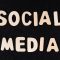 the word social media written in white type on a black background happy social media success followers
