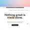a computer screen with the words nothing great is made alone website mockup consistent visuals branding
