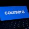 Coursera logo on a blue background canvas course, admin settings, badge system