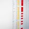white red and blue calendar spreadsheet data, clean table, chart preparation